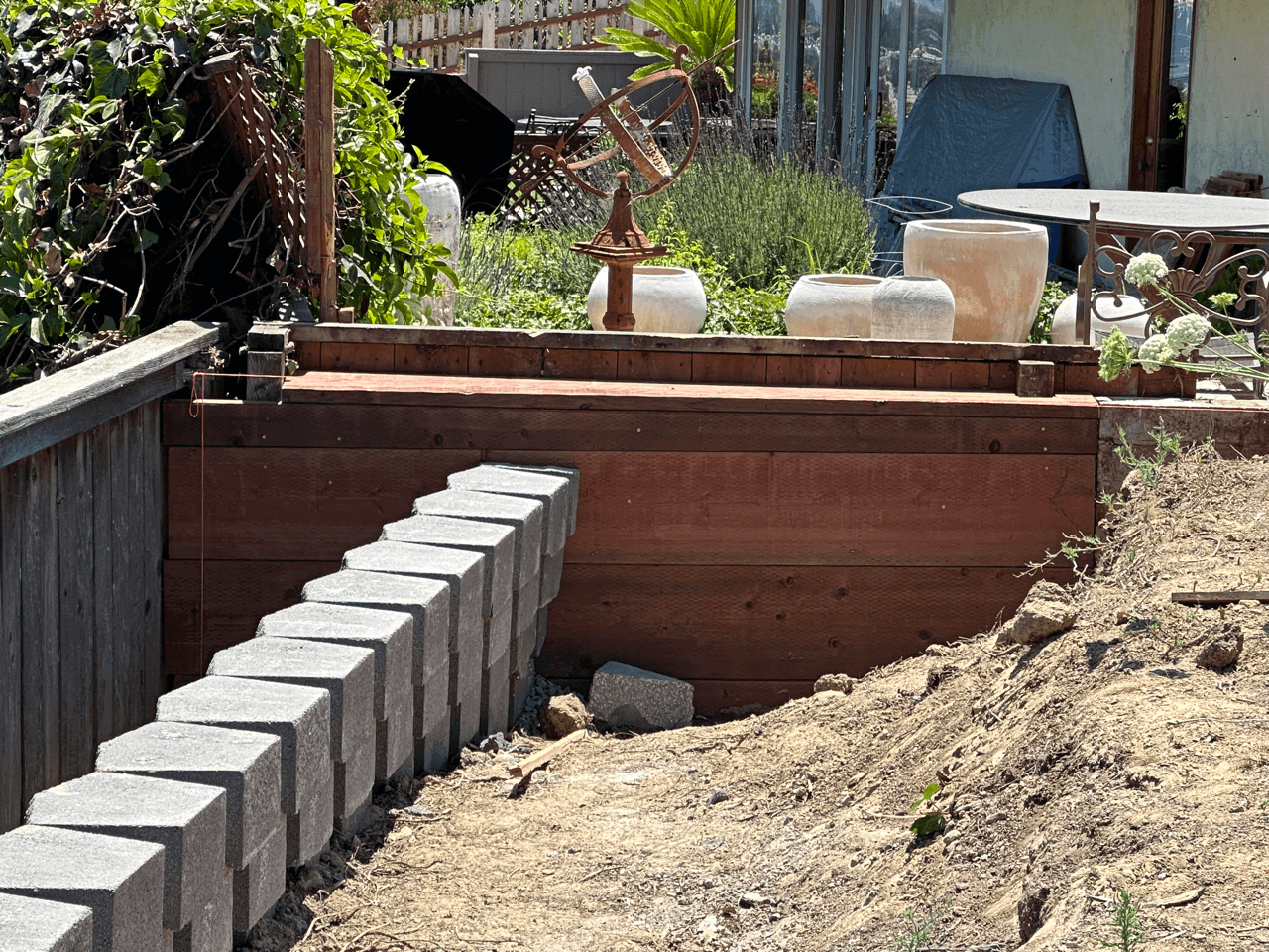 wooden retaining wall san diego