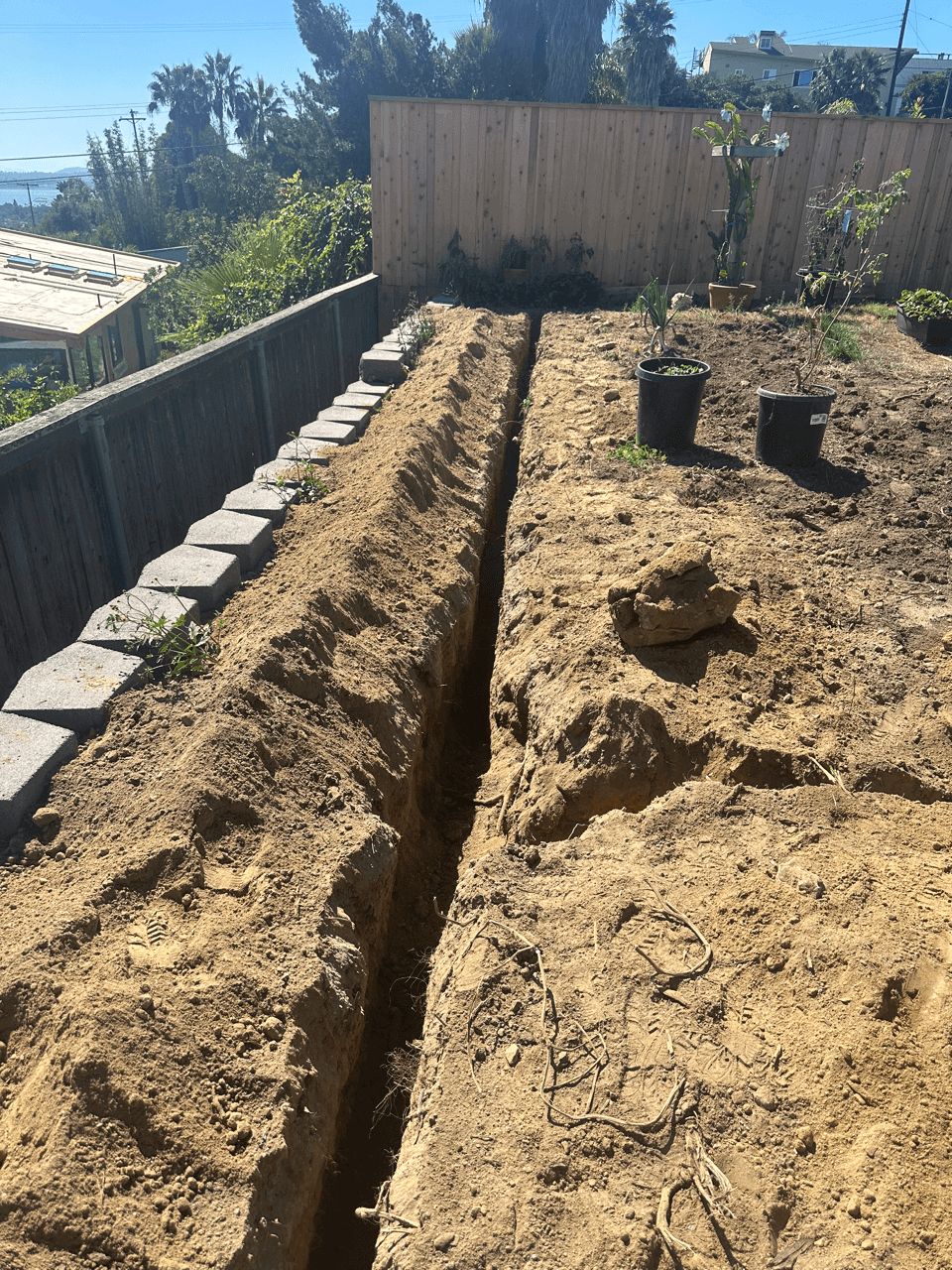 trenching in san diego for drainage