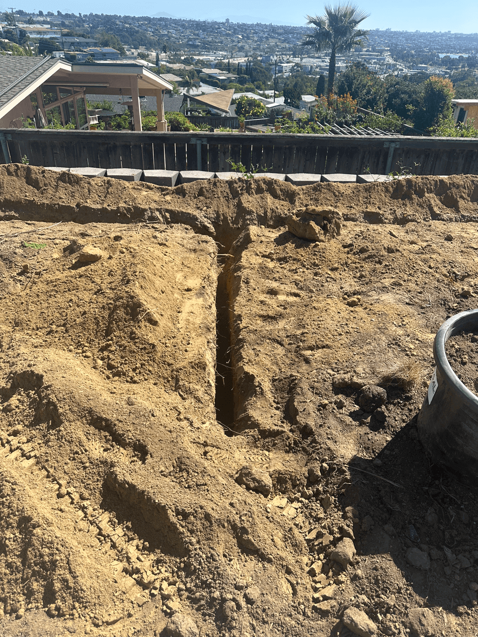 digging trenches for san diego drainage installation in san diego