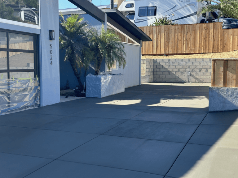 concrete driveways and walls