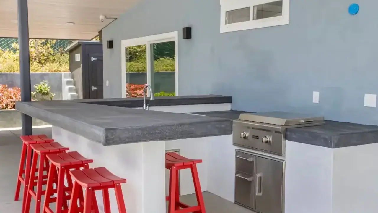 completed outdoor kitchen in san diego